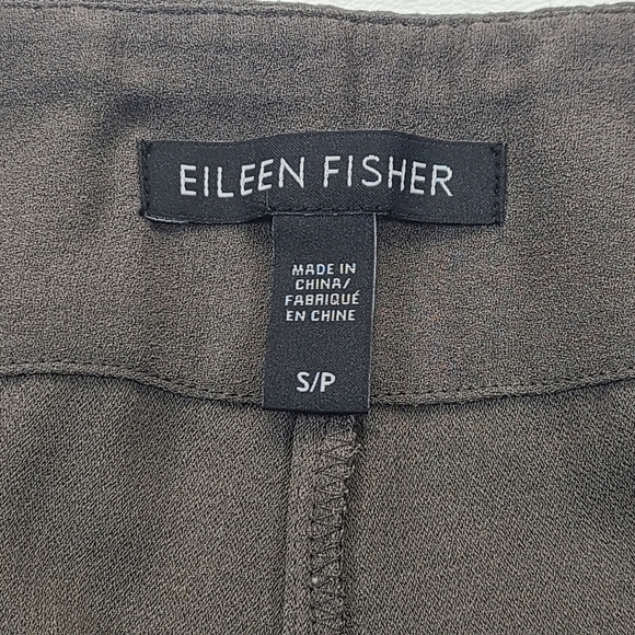 Eileen Fisher Pants Silk High Rise Ankle Side Zip Lightweight Gray, Size Small - Picture 10 of 15